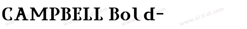 CAMPBELL Bold字体转换